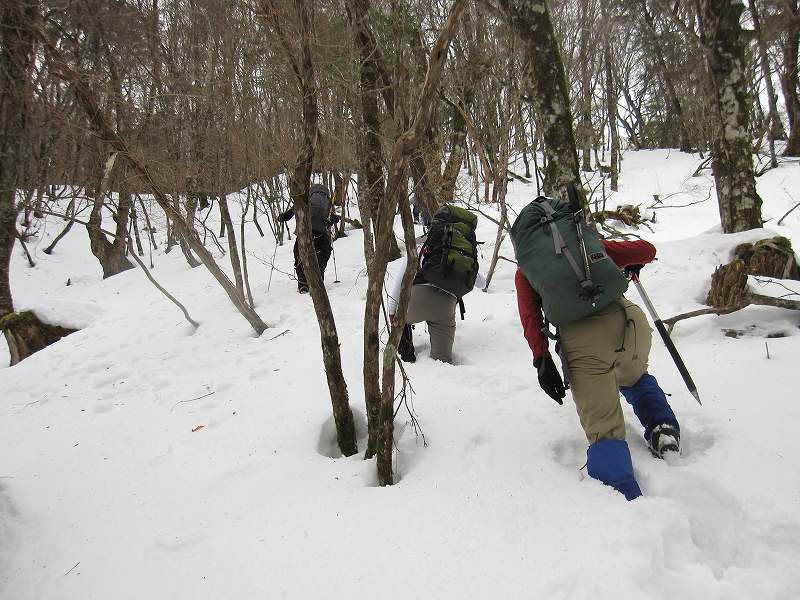 三嶺　大雪　大岩の所で撤退_b0124306_2213782.jpg