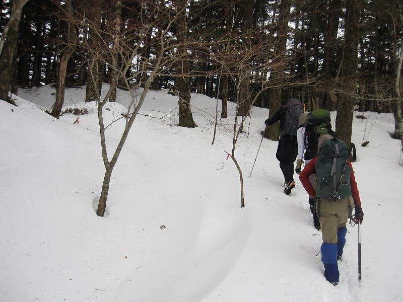 三嶺　大雪　大岩の所で撤退_b0124306_22393298.jpg