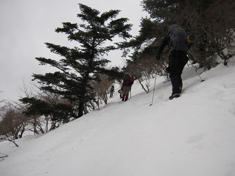 三嶺　大雪　大岩の所で撤退_b0124306_22575581.jpg