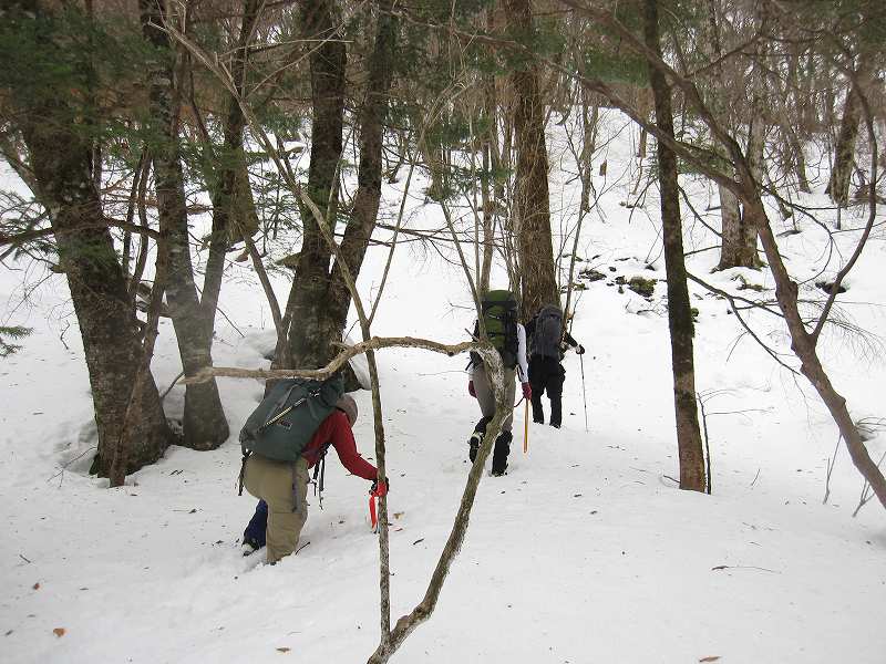 三嶺　大雪　大岩の所で撤退_b0124306_2281671.jpg