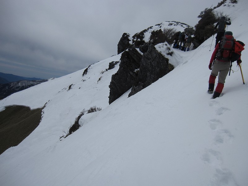 三嶺　大雪　大岩の所で撤退_b0124306_23155714.jpg