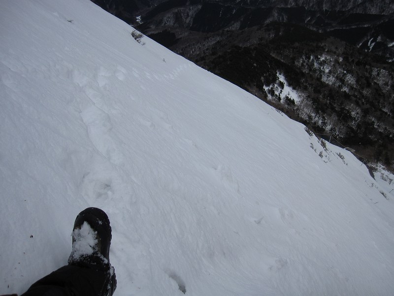 三嶺　大雪　大岩の所で撤退_b0124306_23455859.jpg