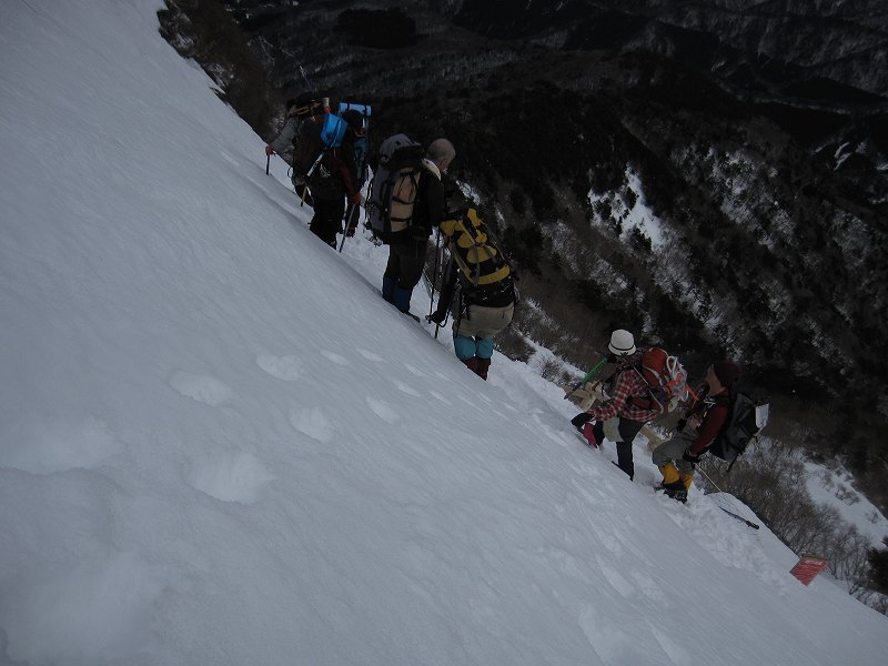 三嶺　大雪　大岩の所で撤退_b0124306_2391698.jpg