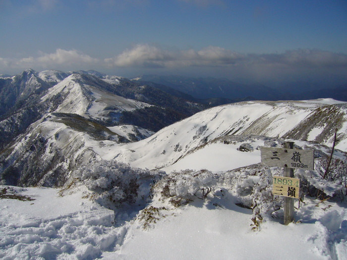 三嶺　大雪　大岩の所で撤退_b0124306_21916100.jpg