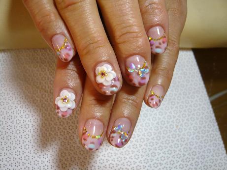 春レオパード　nail_c0178469_12513769.jpg