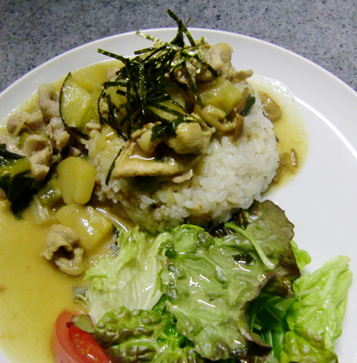 neutronまかないランチ９　『カレー風味あんかけごはん』_f0230221_18373567.jpg