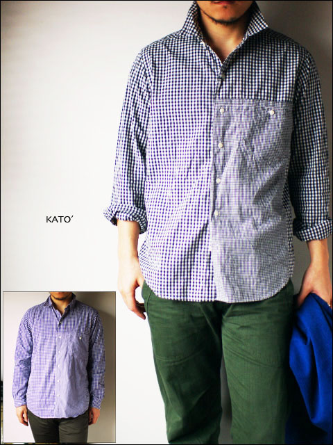 KATO' [カトー] チェックパッチワークシャツ [ks110291] MEN'S 