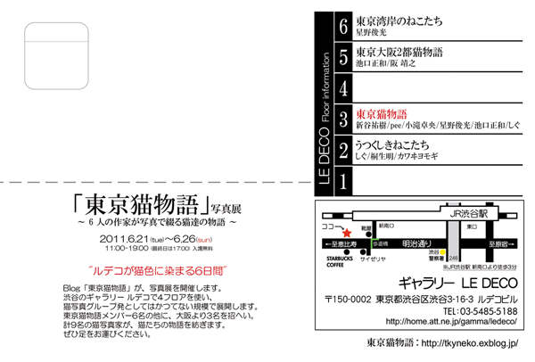 「東京猫物語」写真展DMデザインできました。_c0226637_0503937.jpg