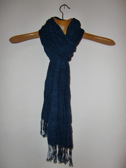 hand made indigo cotton stole_f0226051_22471733.jpg