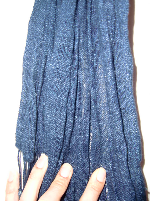 hand made indigo cotton stole_f0226051_2248203.jpg