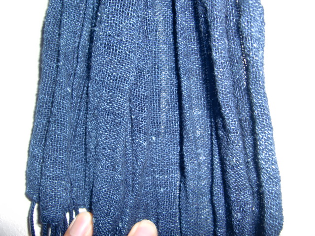 hand made indigo cotton stole_f0226051_22485057.jpg