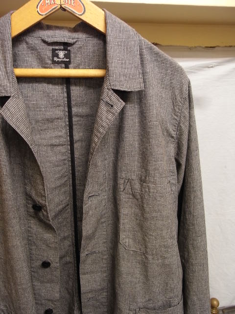 gingham french-atelier coat : DJANGO ATOUR