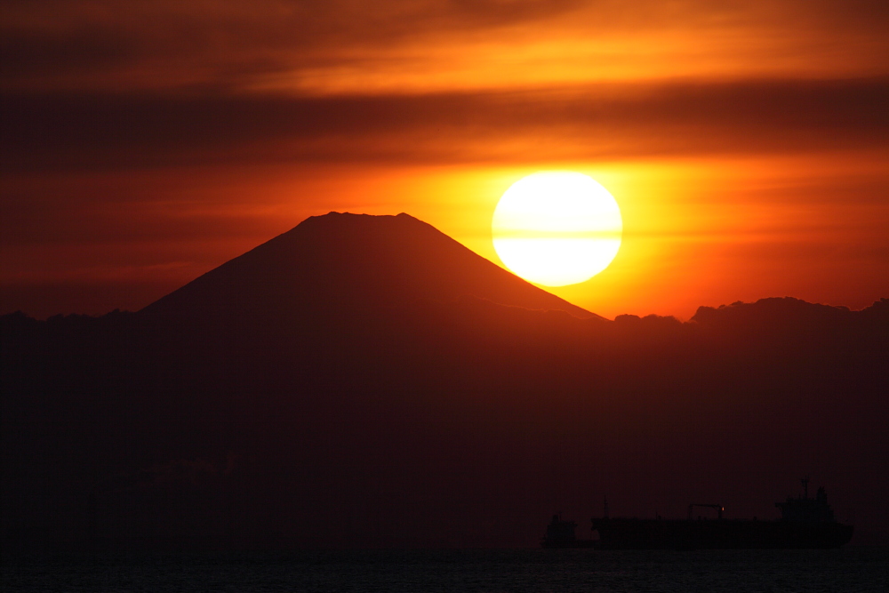 ヽ ﾟ ﾟ ﾉ 夕日富士山 番外編 おやじくん乗り物写真