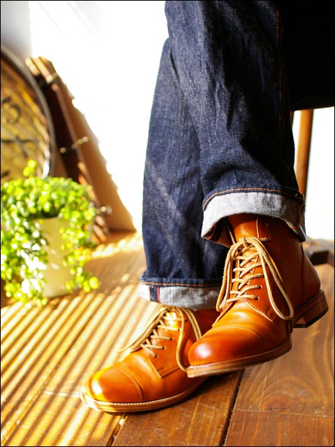 moto leather＆silver[モトレザー] gt1 straght tip leather boots [ストレートチップレザーブーツ]_f0051306_14544636.jpg
