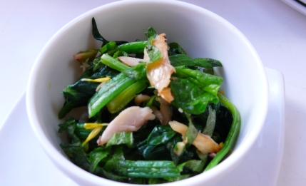 花粉症対策の続き 「青魚と青菜の和え物」_e0148373_9584672.jpg