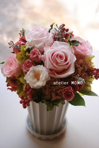 桜色のバラで。_a0136507_19535729.jpg