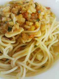 生青海苔としらすのパスタ_f0112873_1732865.jpg