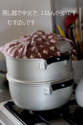 簡単 計量カップ&ガスでつくる「蒸すぱん」_c0162653_851751.jpg