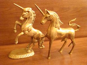 ヴィンテージ ユニコーン オブジェ 真鍮 置物 (vintage antique unicorn brass)_f0197946_1810726.jpg