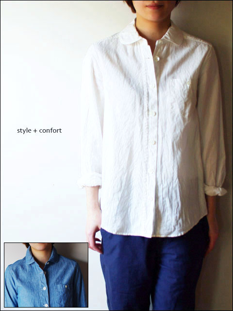 style+confort [スティール プラス コンフォート] ラウンドカラーシャツ [101-60102] LADY\'S_f0051306_1924306.jpg