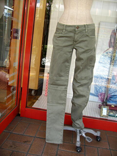 5351 POUR LES FEMMES プーラ・ファム スーパーカラーデニム　SkinnyPT　KHAKI_a0089359_11393937.jpg