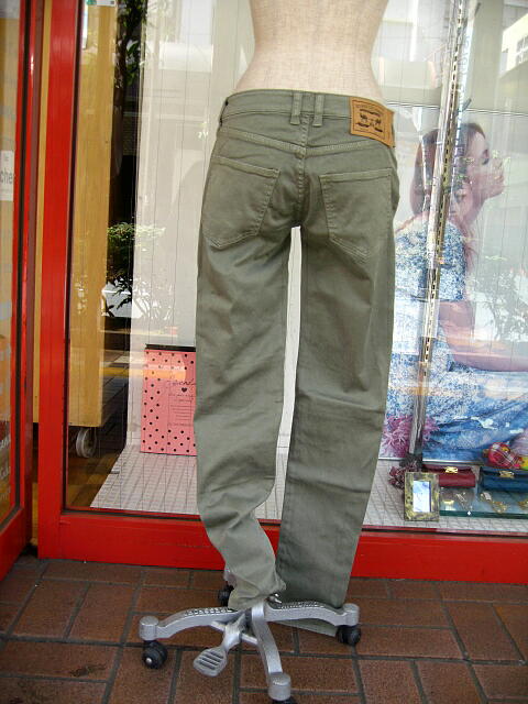 5351 POUR LES FEMMES プーラ・ファム スーパーカラーデニム　SkinnyPT　KHAKI_a0089359_11395496.jpg