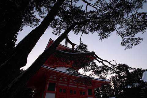 一月、静かな高野山の夜明け_c0189398_338595.jpg