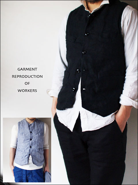 GARMENT REPRODUCTION OF WORKERS [ガーメント リプロダクション オブ ワーカーズ] Farmers Vest MEN\'S_f0051306_15273790.jpg