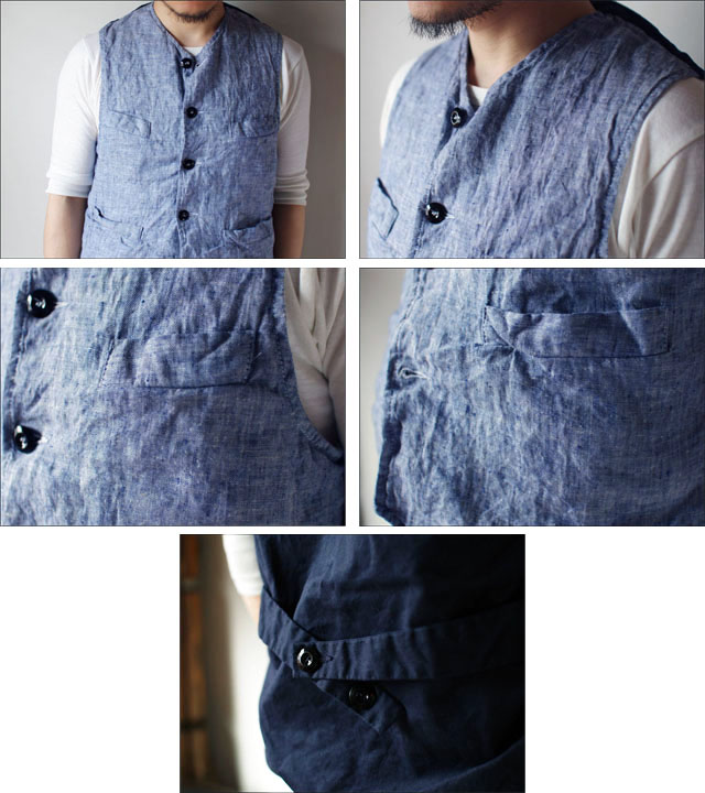 GARMENT REPRODUCTION OF WORKERS [ガーメント リプロダクション オブ ワーカーズ] Farmers Vest MEN\'S_f0051306_15273879.jpg