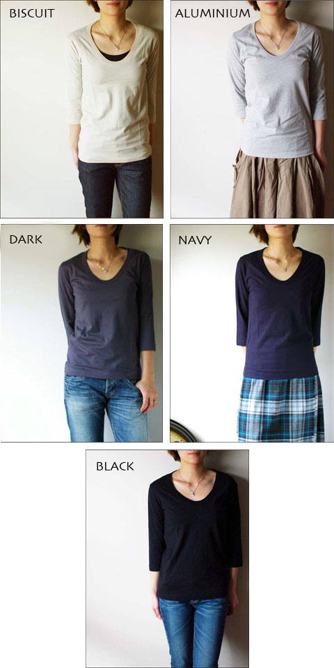 pyjama clothing [ピジャマクロージング] 3/4 DEEP U [l9620] LADY\'S_f0051306_18474432.jpg