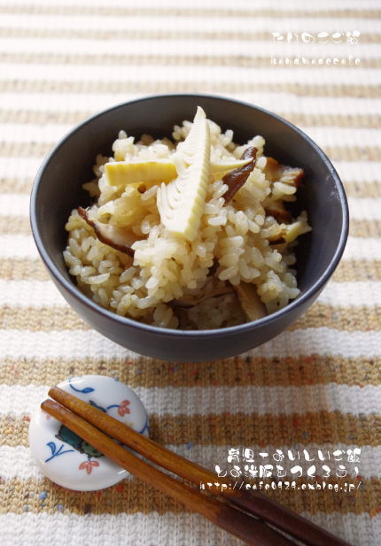 ヒナのリクエストで!炊飯器で作るたけのこご飯_f0168317_1051252.jpg