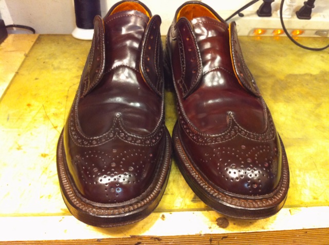 オールデンのロングウィングチップを修理 : シューケアマイスター靴 