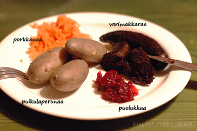 トナカイ料理 Verimakkara ブラッドソーセージ Kippis From Finland