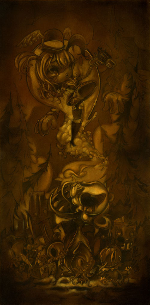 Monsters and Misfits展、油絵『クマ・ダンス』。_a0077842_16551884.jpg