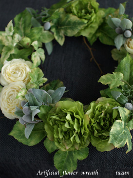 wreath♪ white x green_d0144095_22372528.jpg