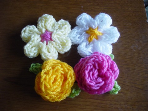 トップ100 毛糸 花 指編み 簡単 すべての美しい花の画像