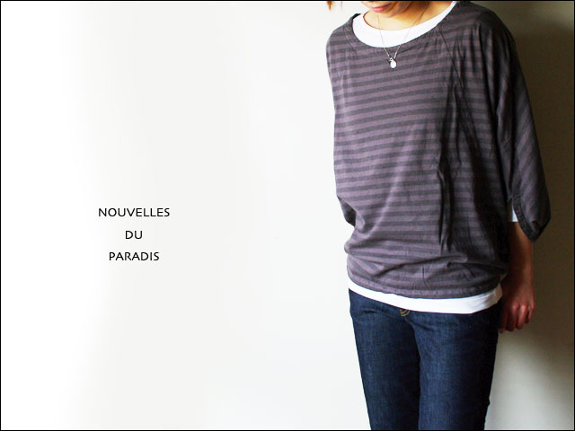 NOUVELLES DU PARADIS [ヌーヴェル ドゥ パラディ]  メランジボーダープルオーバー [PC-11126] LADY\'S_f0051306_15325321.jpg