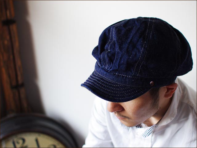 DECHO[デコー] 1WORKERS VATDYE GRAYNEP DENIM BIKERSCAP [ネップデニム バイカーキャップ]　_f0051306_16471987.jpg