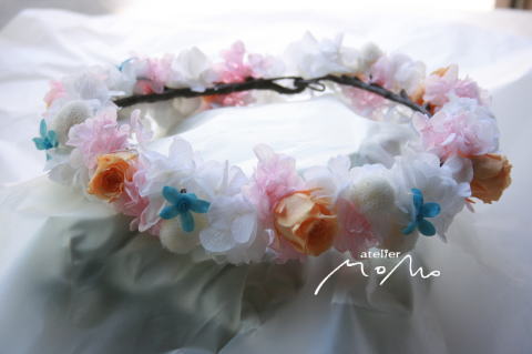 花冠~淡いグリーンのドレスに~_a0136507_20372871.jpg