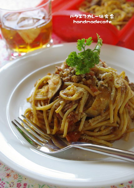 ルクエでカレー研究会 ～カレーミートソーススパゲティ～_f0168317_19502953.jpg