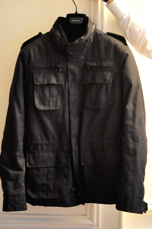 【国内正規品】BALMAIN バルマンオム タキシード 切替ジャケット 46 BALMAIN - 神髄!!バルマンオム バッチ付きノッチ2Bテーラード