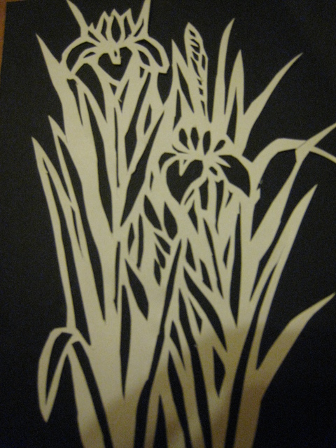 切り絵 菖蒲 スマートライフ 切り絵 菖蒲 スマートライフ