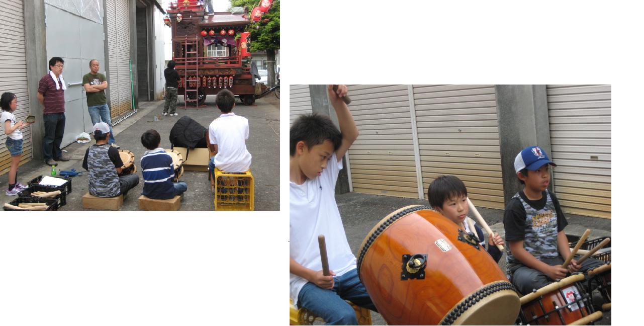 吉原祇園祭 六軒町山車(金太郎)昇降台&お囃子太鼓お披露目会_b0093221_17542494.jpg