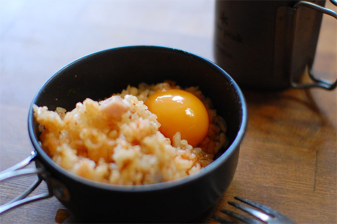 魚肉ソーセージのキムチ味炊込みご飯_c0220374_16565417.jpg