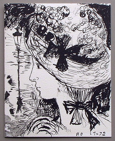 ポール・デルボー展の招待状「Bateau Lavoir」(1972) : ガレリア 