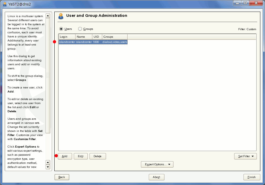 yast から SUSE Linux のユーザ、グループを管理するには_a0056607_3125399.gif