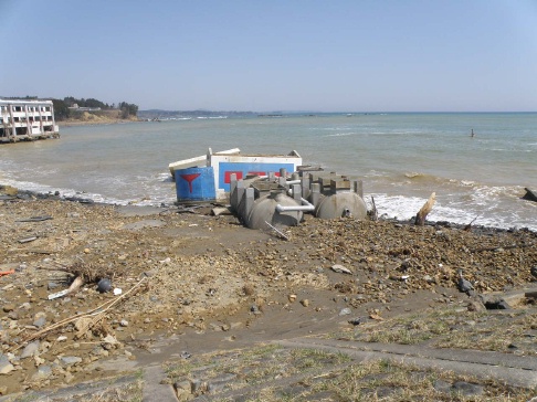 大津波による赤崎 小泉海岸 の離岸堤の変化 Beachmollusc ひむかのハマグリ