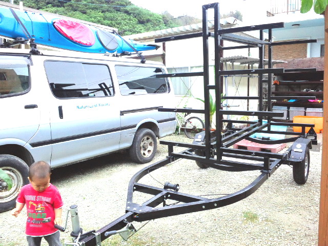 カヌー・カヤックのトレーラー完成 : 沖縄・座間味島のシーカヤック