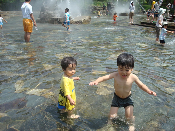 府中市郷土の森博物館　水遊びの池/ Swimming at Fuchu Municipal Field Museum_a0186568_2142982.jpg