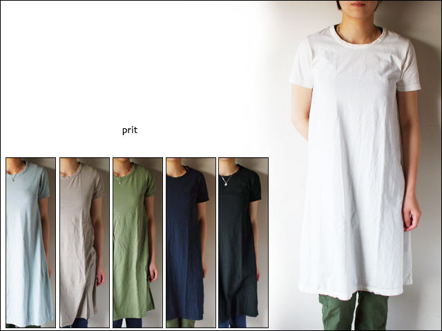 prit [プリット] 30/1リサイクルムラ糸天竺ラウンドネックワンピース [LADY\'S]_f0051306_17311412.jpg